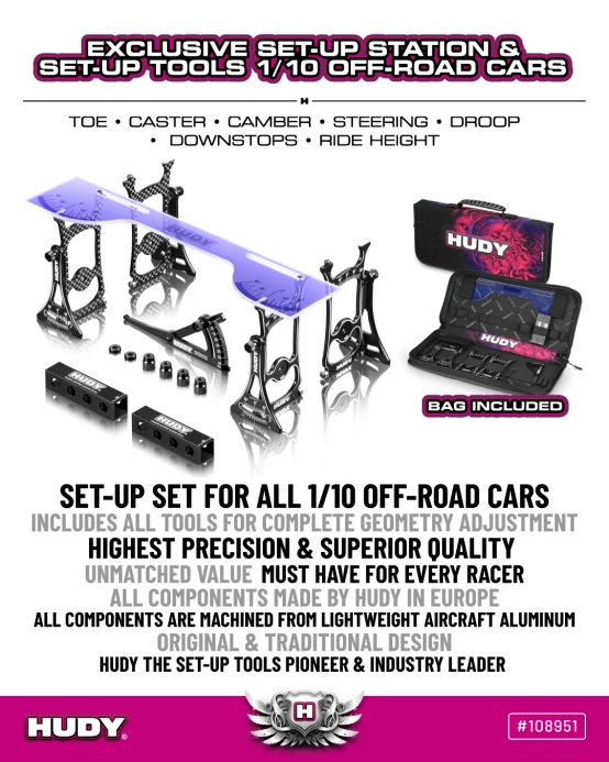 HUDY Set-up kit pre 1:10 off-road