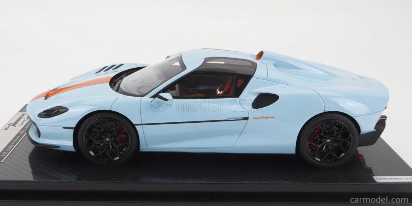 Tecnomodel Touring Superleggera Arese Rh95 (chassis And Engine F-12) 2021 1:18 Světle Modrá Oranžová - Barvy Zálivu