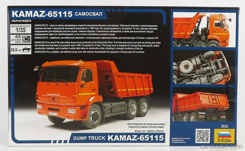 Zvezda Kamaz 65115 Truck Cassone Ribaltabile 2006 - Movimento Terra 1:35 /