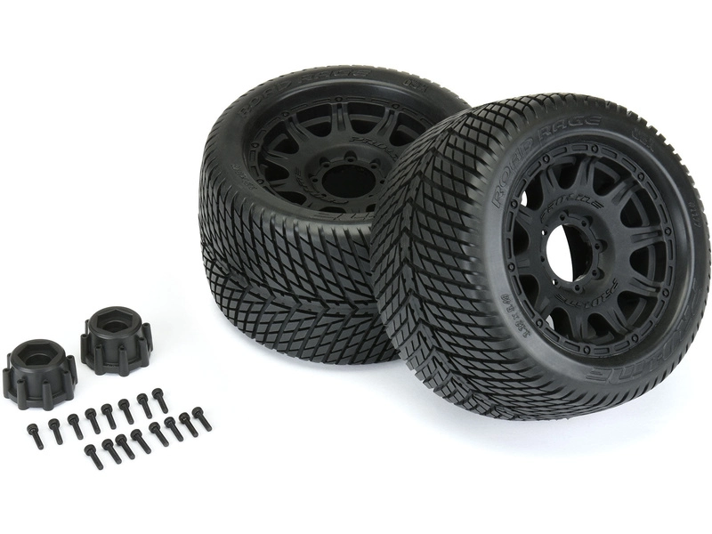 Pro-Line kolo 3.8", pneu Road Rage, disk Raid H17 černý (2)