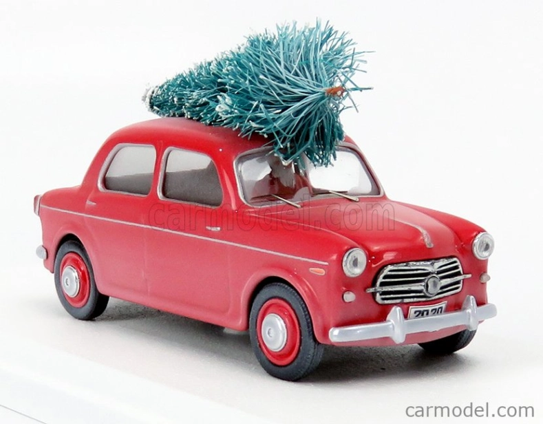 Rio-models Fiat 1100/103 1954 - Christmas Edition 2020 - Con Babbo Natale - With Figure Santa Claus 1:43 Red