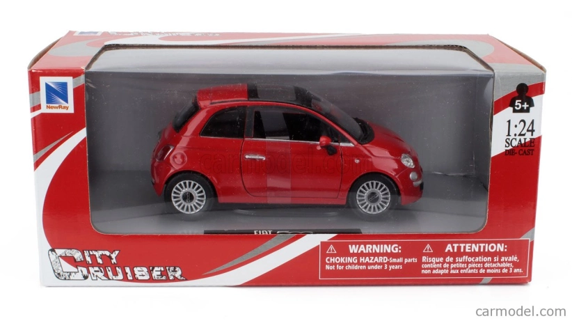 Newray Fiat Nuova 500 2007 1:24 Red