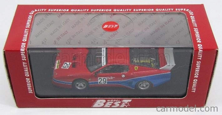 Najlepší model Ferrari 512 Bb Lm N 29 Mugello 1981 Del Buono - Govoni 1:43 Red Blue