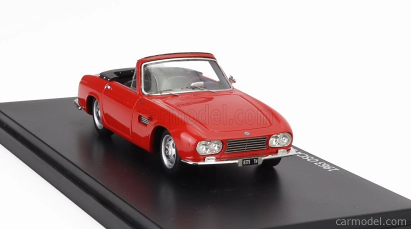 Esval model Osca 1600gt Fissore Cabriolet Open 1963 1:43 Červená Černá