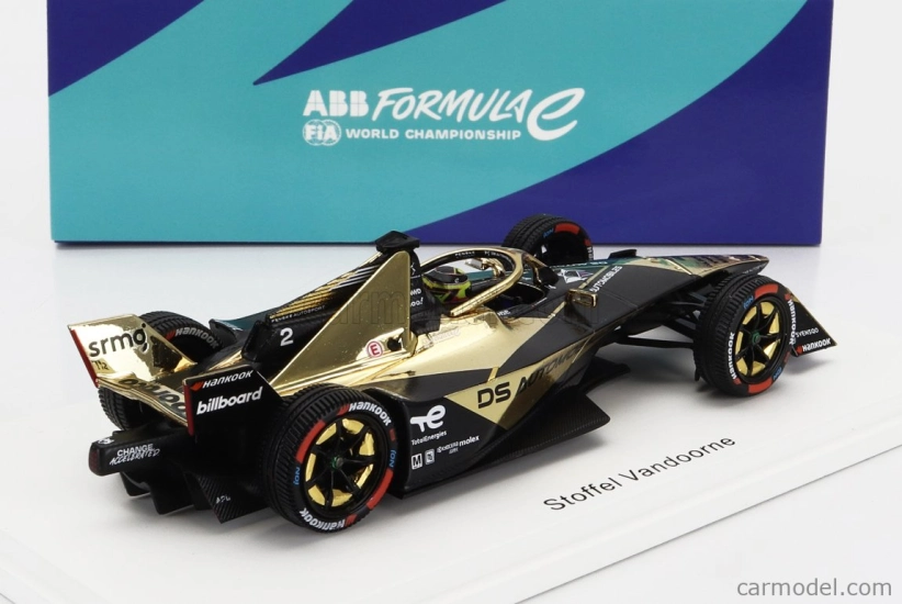 Spark-model Ds automobiles Formula-e E-tense Fe23 Team Ds Penske N 2 Season 2023-2024 Stoffel Vandoorne 1:43 Černé Zlato