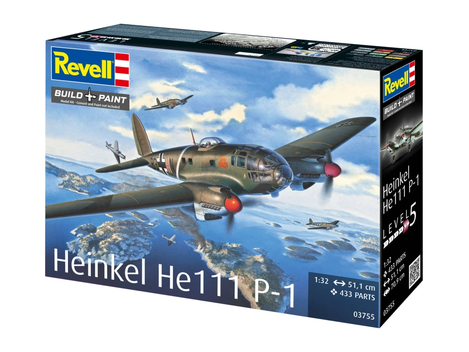 Plastic ModelKit letadlo 03755 - Heinkel He 111P-1 (1:32)