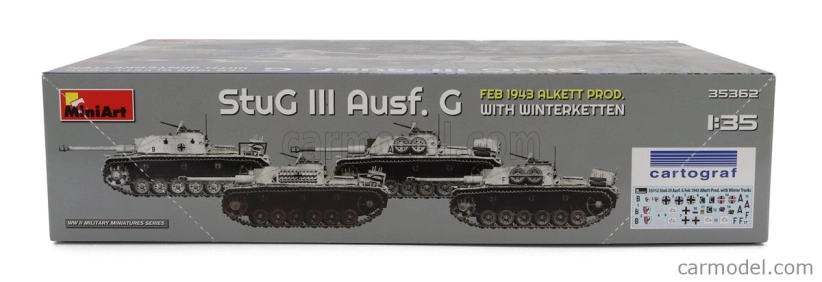 Miniart Tank Stug Iii Ausf. G Military With Winterketten 1943 1:35 /