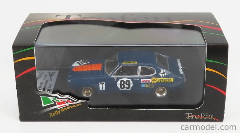 Trofeu Ford england Capri 2600 Rs N 89 1000km Nurburgring 1972 W.odenthal - K.fritzinger 1:43 Modrá Oranžová