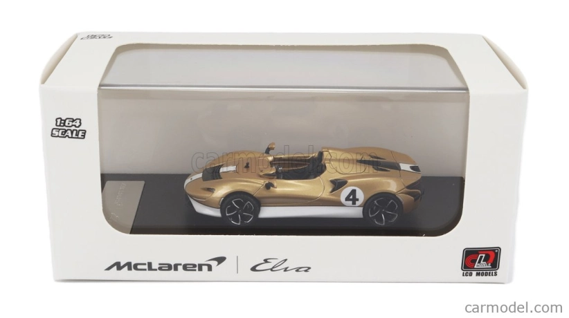 Lcd-model Mclaren Elva 2020 1:64 Šampaňské Bílé