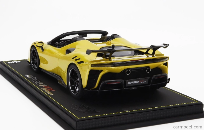 Bbr-models Ferrari Sf90 Xx Stradale Spider 2024 - Con Vetrina - With Showcase 1:18 Giallo Montecarlo - Žlutá S Černou