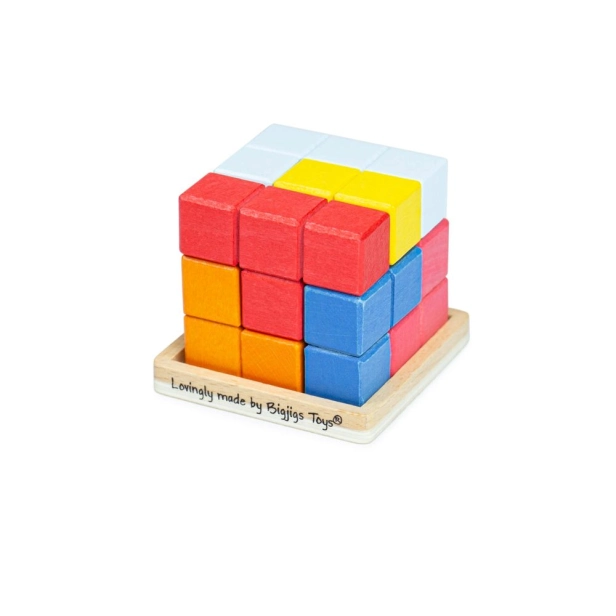Bigjigs Toys Drevené skladacie kocky