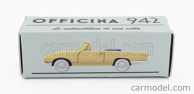 Officina-942 Fiat 1200 Spider Carrozzeria Ghia Cabriolet Otvorený 1958 1:76 Žltá