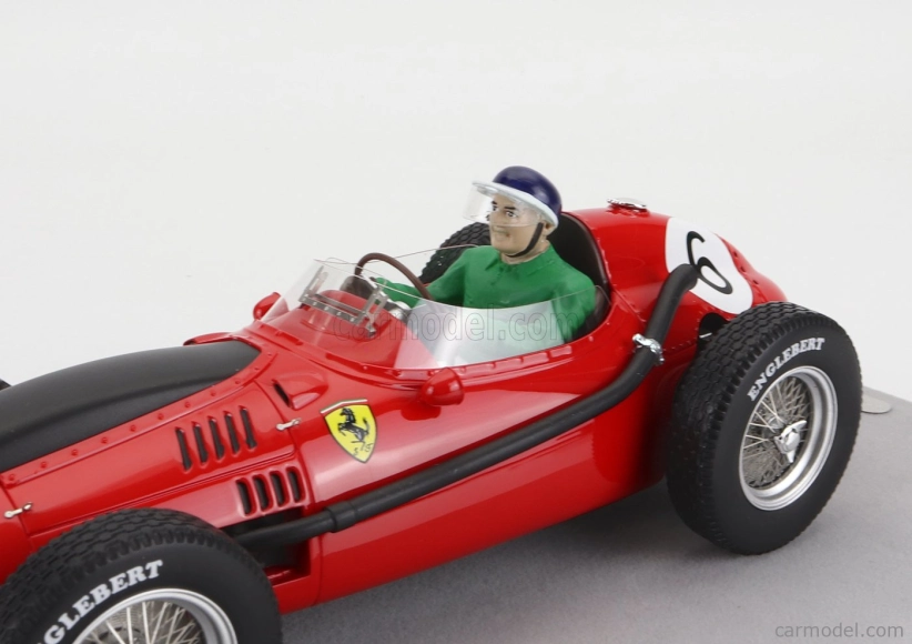 Tecnomodel Ferrari F1 Dino 246 N 6 Marocco Gp Mike Hawthorn (s figúrkou pilota) Majster sveta 1958 1:18 Červená
