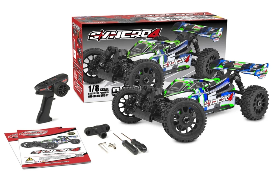 SYNCRO-4 - BUGGY 4WD 3-4S Brushless - RTR - 2026 zelená