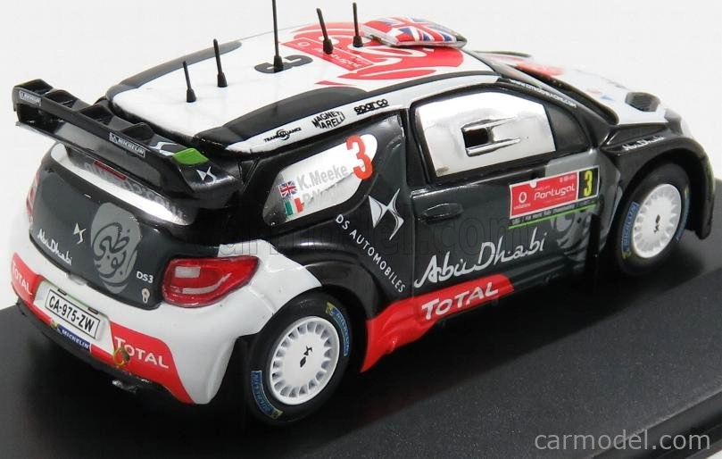 Minipartes Citroen Ds3 Wrc Abu Dhabi N 3 Rally of Portugal 2015 K.meeke - P.nagle 1:43 Biela čierna červená