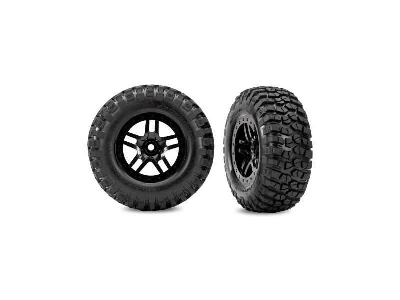 Traxxas kolo 2.2/3.0", disk SCT Split-Spoke černý, pneu BFGoodrich Mud-Terrain T/A KM2 (2) (2WD p)