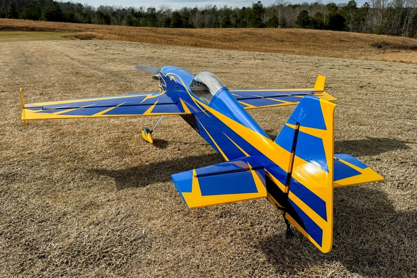 RC letadlo 88" Raven 2,24m, žlutá/modrá