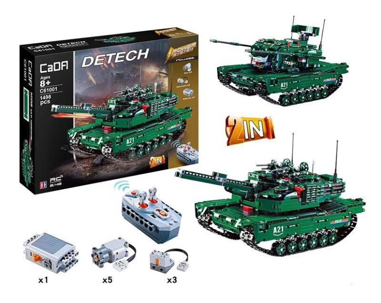RC stavebnica CaDA Detech M1A2 Abrams 2 v 1