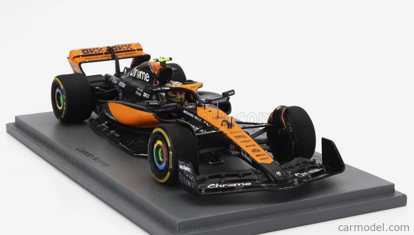 Spark-model Mclaren F1 Mcl60 Team Mclaren N 4 Las Vegas Gp 2023 Lando Norris 1:43 Orange Blue Black