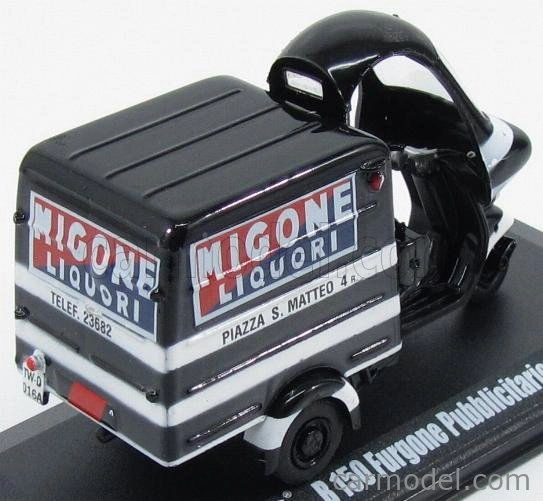 Italeri Piaggio Ape B150 Van Furgone Pubblicitario Migone Liquori 1954 1:32 Černá Bílá