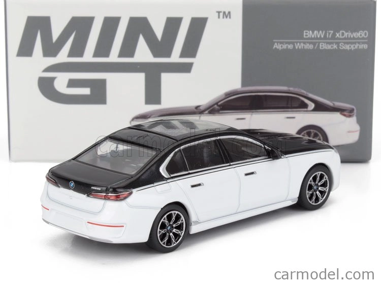 Mini-gt BMW radu 7 I7 Xdrive60 Lhd 2023 1:64 biela čierna
