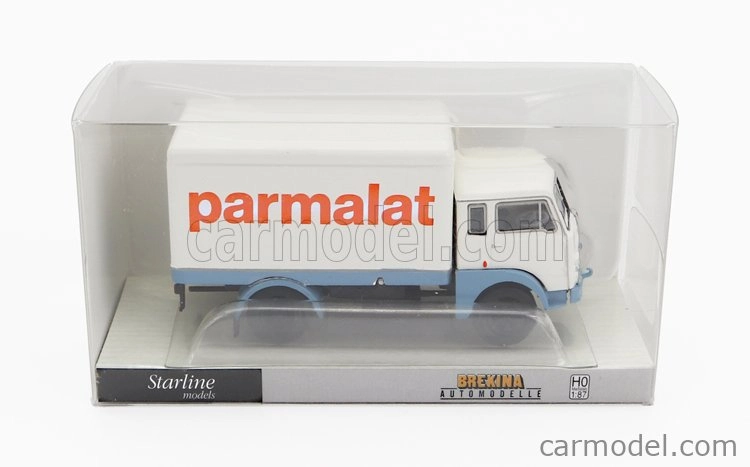 Brekina plast Fiat 642 Truck Cassonato Parmalat 1962 1:87 Bílá Světle Modrá