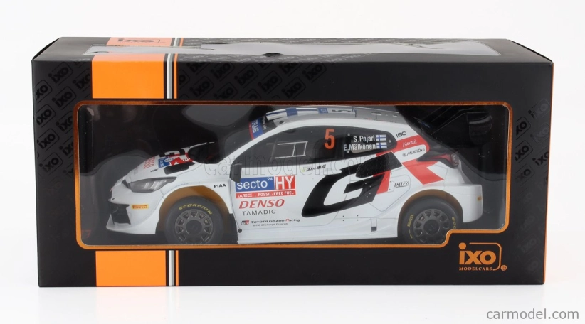 Ixo-models Toyota Yaris Gr Rally1 Team Toyota Gazoo Racing Wrt N 5 4th Rally Finland 2024 Sami Pajari - Enni Malkonen 1:18 Bílá