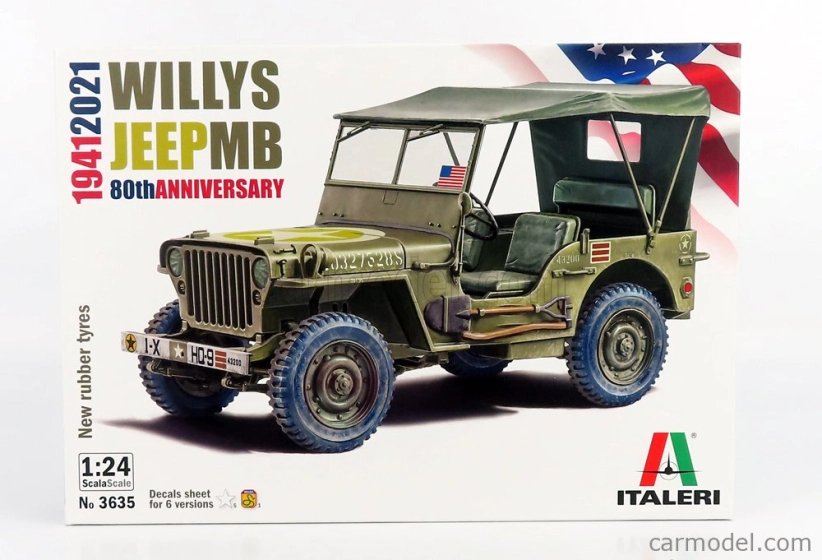 Italeri Jeep Willy Mb Us Army Soft-top 1942 1:24 /