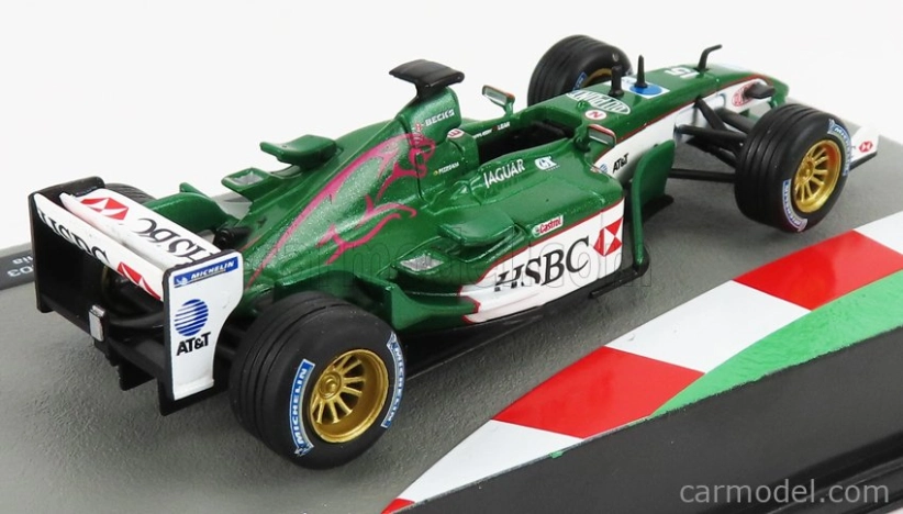 Edicola Jaguar F1 R4 N 15 Sezóna 2003 Antonio Pizzonia 1:43 Zelená s bielou