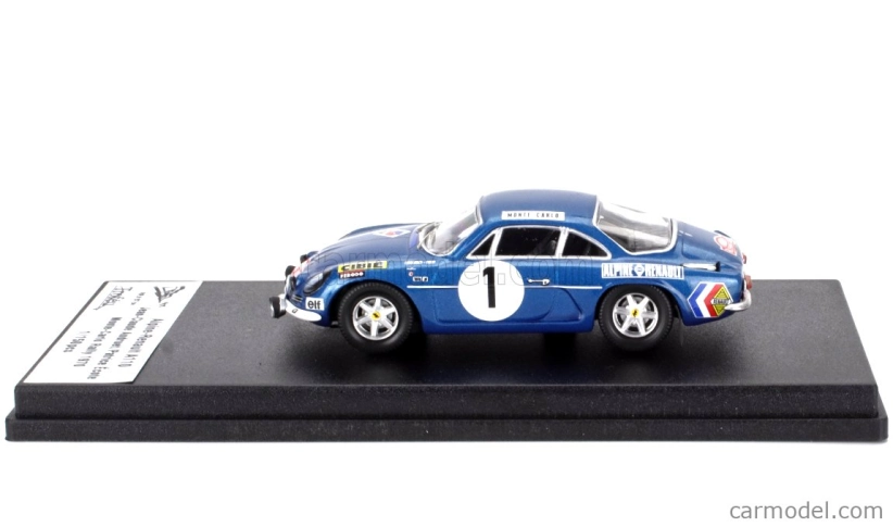 Trofeu Renault Alpine A110 1300 N 1 Rally Montecarlo 1970 Jean Claude Andruet - Patrice Ecot 1:43 Blue