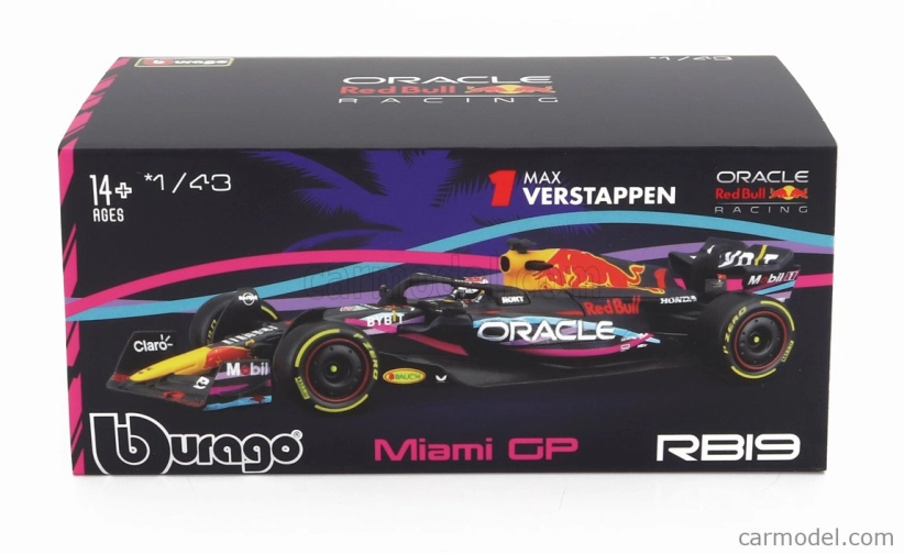 Bburago Red bull F1 Rb19 Team Oracle Red Bull Racing N 1 1:43, tmavomodrá