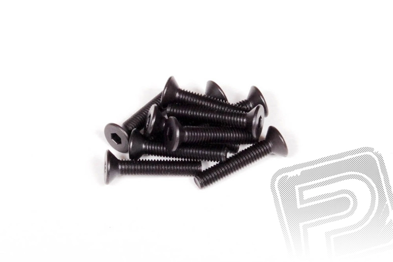 Imbusové šrouby s zápustnou hlavou M3x16mm (černé, 10 ks.)