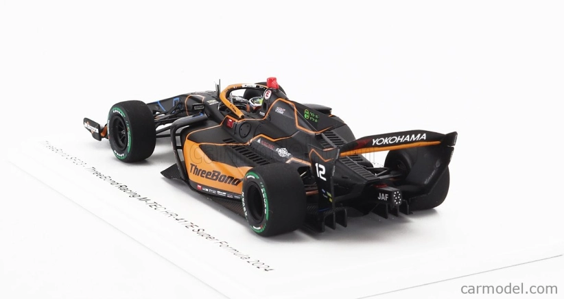 Spark-model Dallara Sf23 Hr-417-e Team Threebond Racing M-tec N 12 Super Formula Season 2024 Atsushi Miyake 1:43 Černá Oranžová