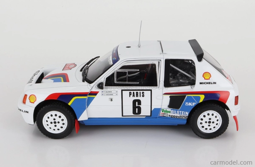 Ixo-models Peugeot 205 T16 N 6 Rally Montecarlo 1985 1:24, bílá