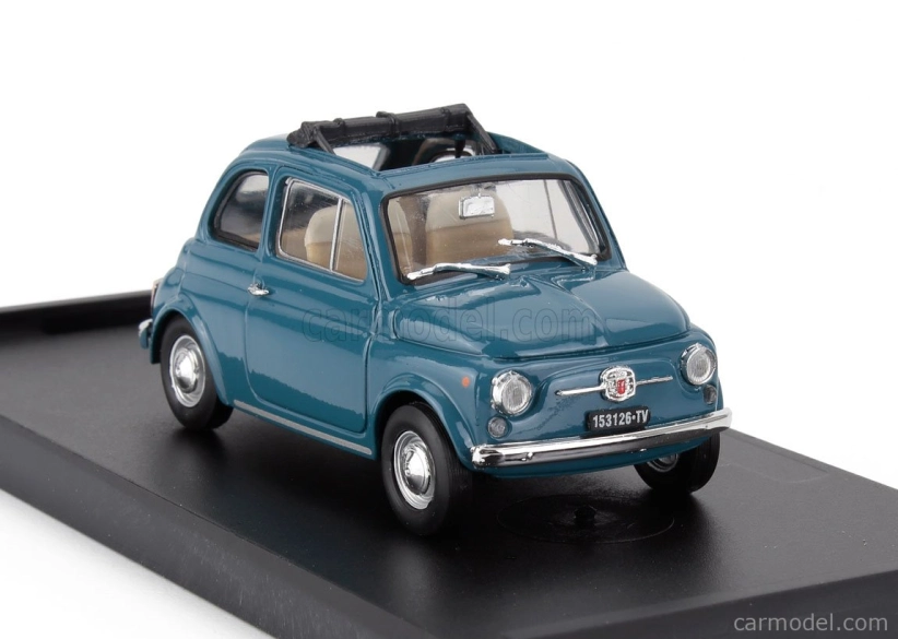 Brumm Fiat 500f Tetto Aperto - Open 1965 1:43 Modré Médium