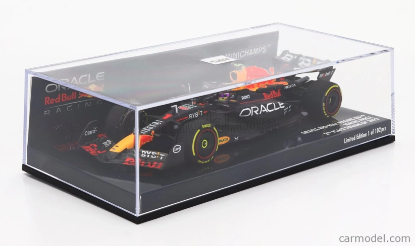 Minichamps Red bull F1 Rb19 Team Oracle Red Bull Racing N 11 2nd Monza Italy Gp 2023 Sergio Perez 1:43 Matt Blue