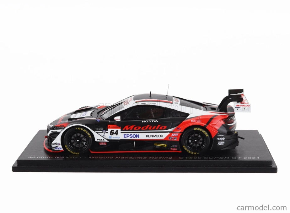 Spark-model Honda Nsx-gt Team Modulo Nakajima Racing N 64 Gt500 Trieda Super Gt 2021 Takuya Izawa - Hiroki Otsu 1:43 čierna biela červená