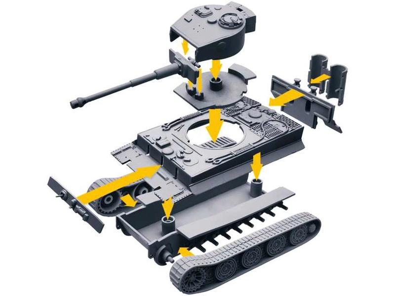 Italeri Ľahko zostaviteľný svet tankov - Tiger (1:72)