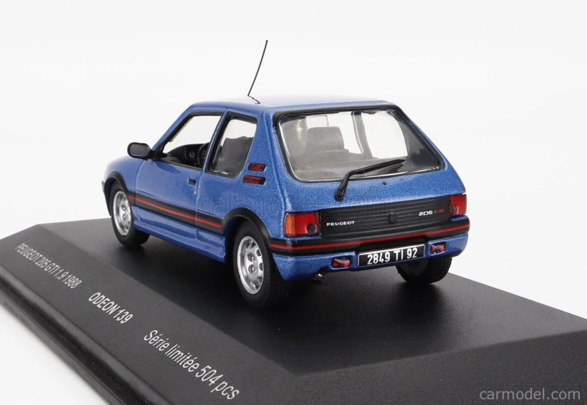 Odeon Peugeot 205 Gti 1.9 1988 1:43 Light Blue Met