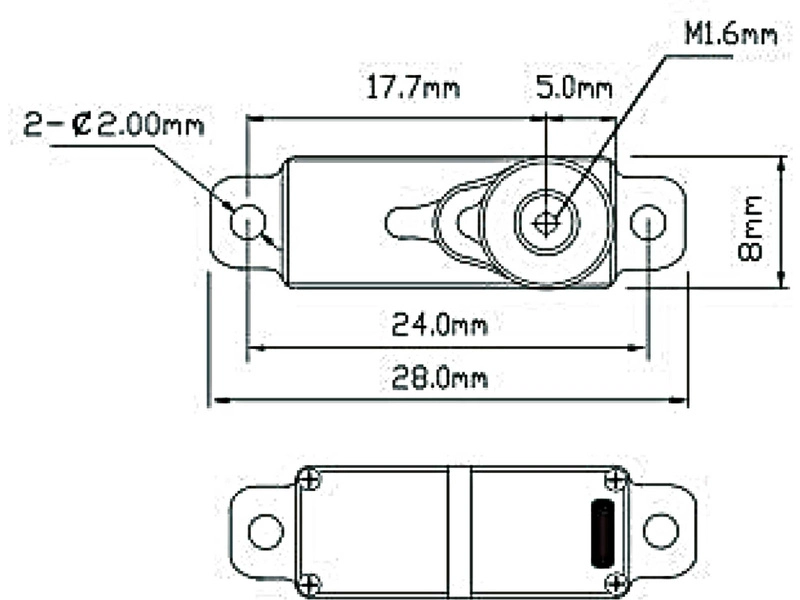 Robbe servo FS 135X HV 2.2kg.cm 0.048s/60° MG 15T-Mini