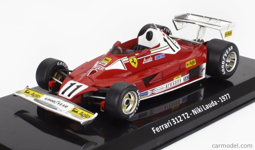 Edicola Ferrari F1 312 T2 N 11 Majster sveta sezóna 1977 Niki Lauda - Con Vetrina - s vitrínou 1:24 červená