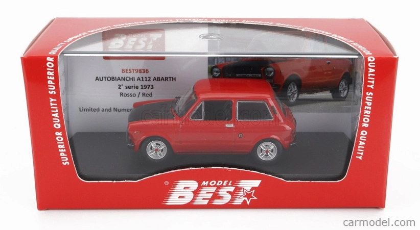 Best-model Autobianchi A112 Abarth Ii Serie 1973 1:43 Červená Černá
