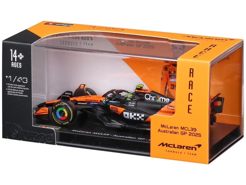 Bburago McLaren F1 MCL39 (2025) 1:43 #4 Norris (hardcase)