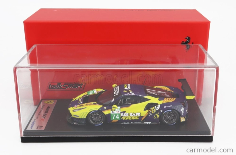 Looksmart Ferrari 488 Gte Evo 3.9l Turbo V8 Team Riley Motortsport N 74 24h Le Mans 2022 F.fraga - S.bird - S.van Gisbergen 1:43 Žltofialová
