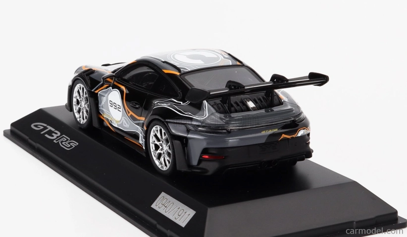 Spark-model Porsche 911 992 Gt3 Rs Coupe N 992 Weissach Test Track 2023 1:43 Černá Stříbrná Oranžová
