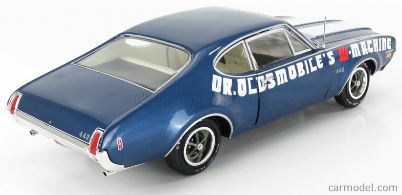 Autoworld Oldsmobile Cutlass 442 Coupe 1969 - Dr Oldsmobile's W-machine 1:18 Modrá Bílá