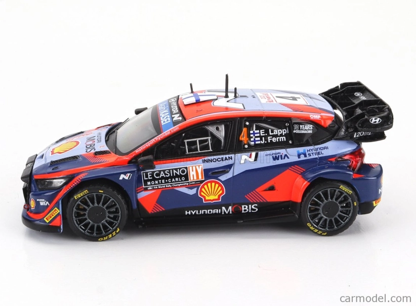 Ixo-models Hyundai I20 N Rally1 Team Shell Mobis Wrt N 4 8. rally Montecarlo 2023 Lappi Esapekka - Janne Ferm 1:43 2 Tones Blue Red