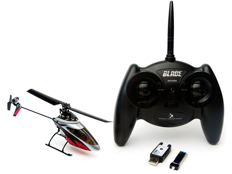 RC vrtuľník Blade mSR SAFE, mód 1, strieborná