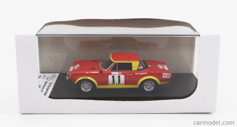 Trofeu Fiat 124 Abarth N 11 Rally Tap 1974 S.barbasio - P.sodano 1:43 Červená Žlutá