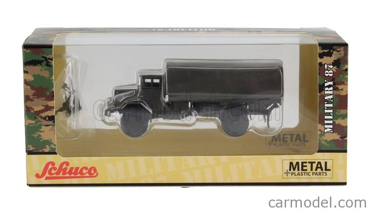 Schuco MAN 630 Truck Telonato German Army 2-assi 1958 1:87 Vojenská Zelená